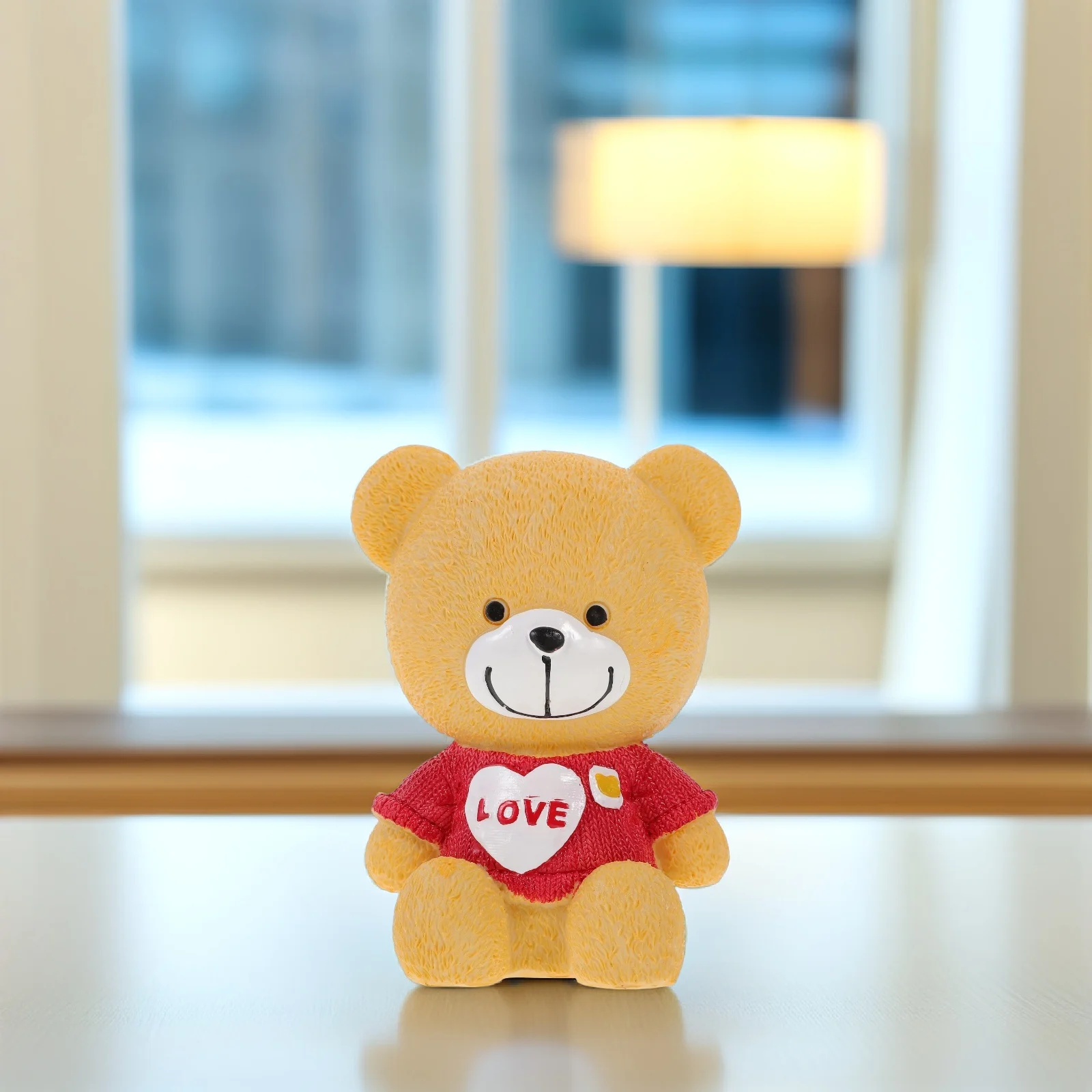 

Resin Bear Bear Piggy Bank Bank Red Cartoon Coin Holder for Girls Students Creative Saving Pot Decorative Money Storage