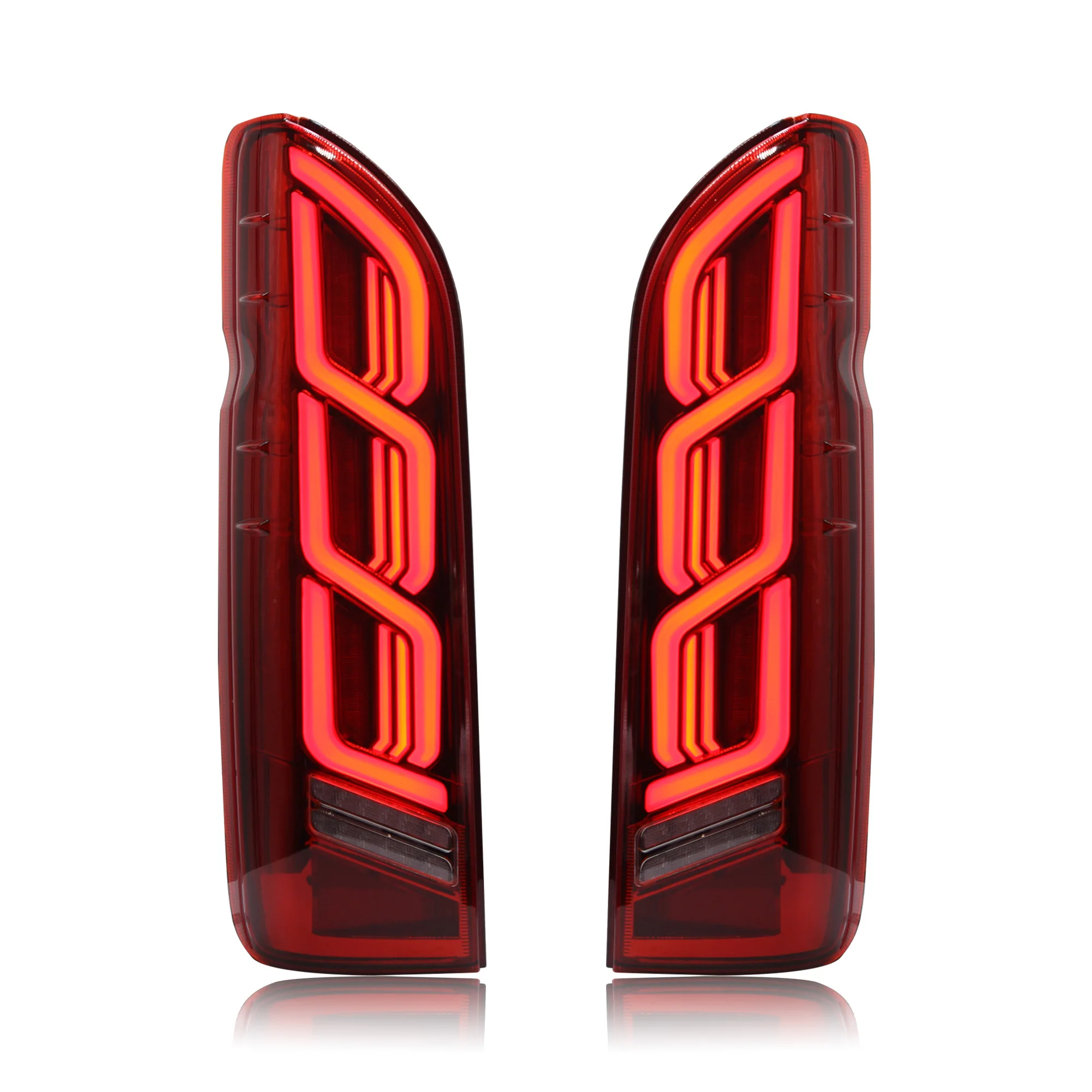 

DK Motion Car Accessories LED Tail Lights Assembly 2005-2018 ForToyota Hiace Rear Tail Lamps DRL Turn Signal Brake Lamp