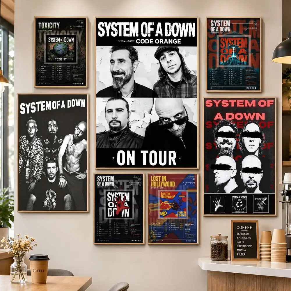 Music System Of A Down Nu Metal Toxicity Rock Band Poster HD Wall Decor Apartment Dorm Office Cafe Bedroom Home Gift