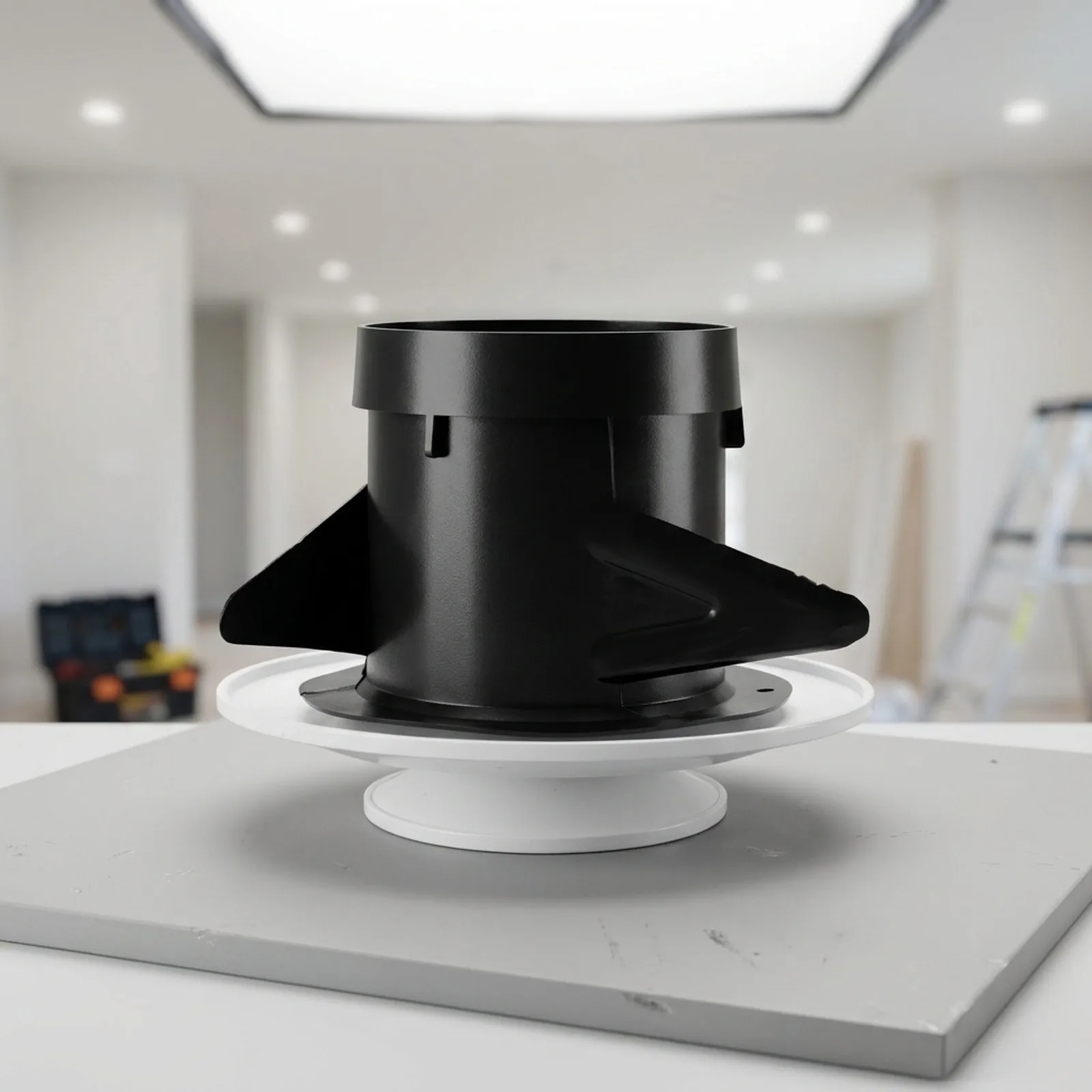 Adjustable Circular ABS Air Vent for HVAC for exhaust and Supply Functions Compatible with Standard Ductwork Connections