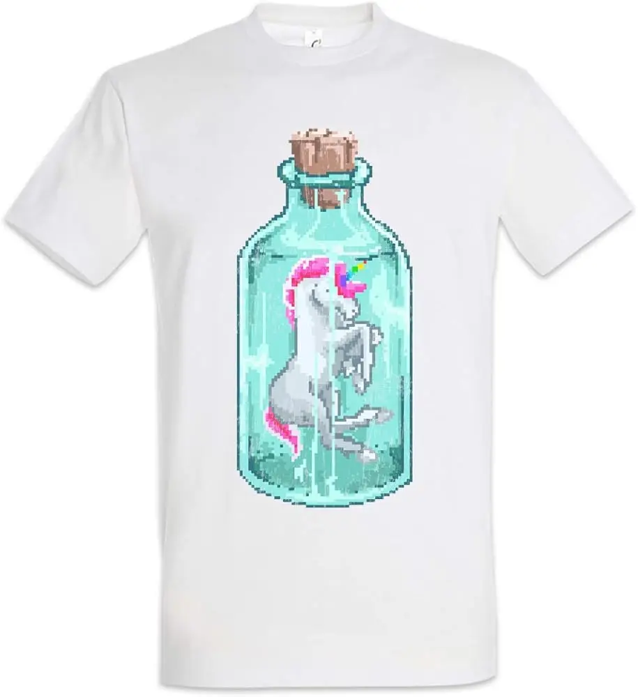 Unicorn Flask Men T-Shirt for Men Women Summer Tees Cotton Luxury brand vintage oversized