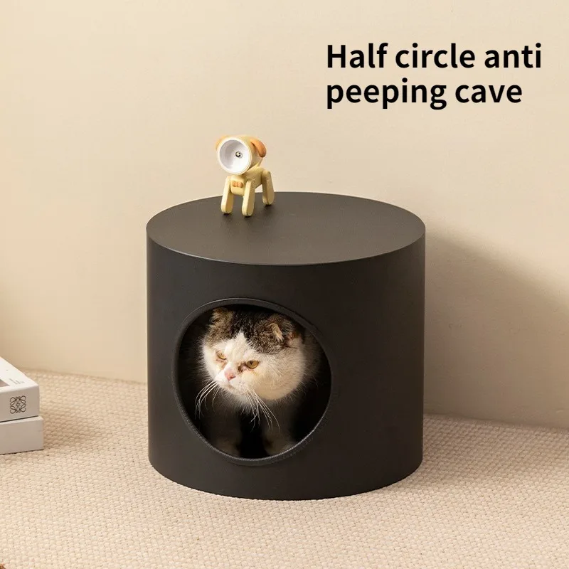 Metal Modern Round Stools Cat Bed Simple All-season Semi-enclosed Ottomans Strong Load-bearing Multifunctional Home Furniture
