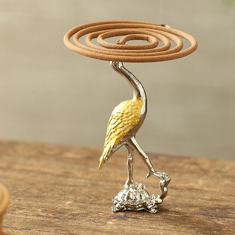 6X Retro Crane Incense Stick Incense Burners Stick Cone Censer Incense Stand Buddhist Home Office Decoration Crafts C