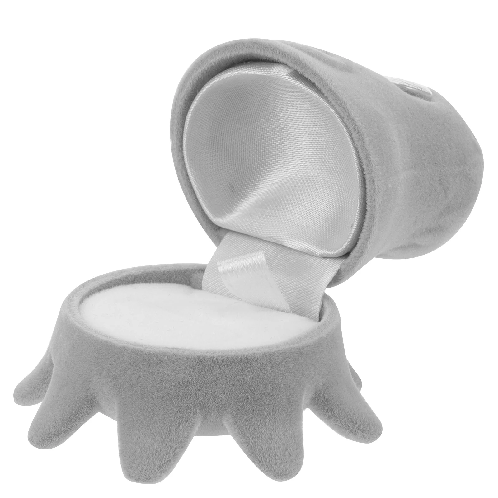 

Gray Octopus Ring Box Elegant Jewelry Organizer Protective Layer for Special Occasions Wedding Engagement Trinket Box