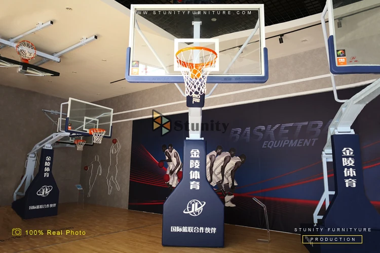 Stunity Newest Modified FIBA Approval Intelligent Basketball Backstop Stand
