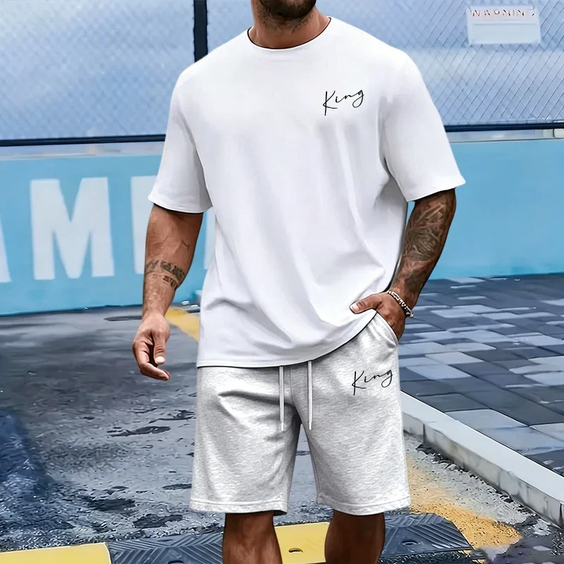 King Letter Men's Set Cotton T - Men'S Fashion Videos บทวิจารณ์และราคา