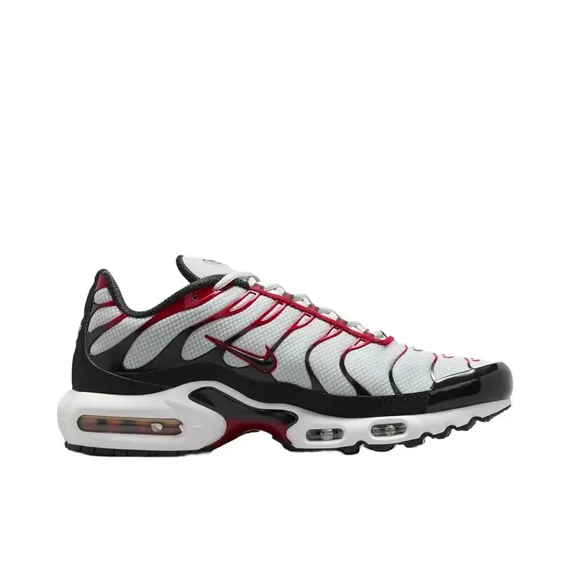 Nike Air Max Plus TN Men and Women Running Shoes Comfortable, Breathable, Anti Slip, Durable Air Cushion Cushion Black/Grey/Red