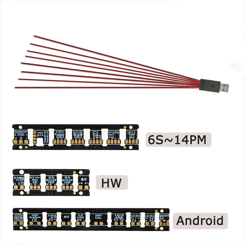 Qianli mAi 8 IN 1 For iPhone 6~14 Pro Max/Huawei/Android Phone Motherboard Battery Buckle Repair Test Silicone Power Cable