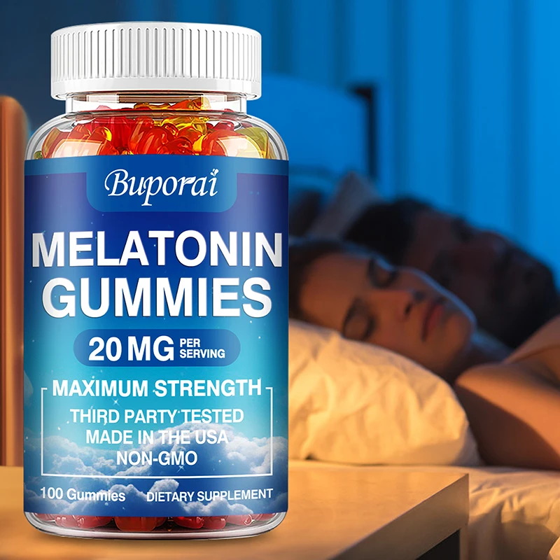 Melatonin Gummies 20mg - Helps Deep Sleep, Improves Insomnia, Relieves Anxiety and Stress, and Improves Immune Health