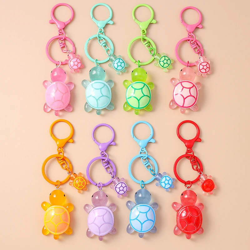 Niedlicher Kunstharz-Schildkröten-Schlüsselanhänger, Cartoon-Tier-Schlüsselanhänger, Anhänger für Frauen und Mädchen, Handtasche, Dekor, DIY, Kinderschmuck, Geschenk – Detail 12