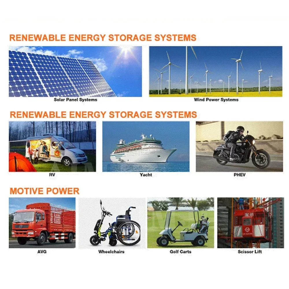 

LiFePO4 Battery Pack 12V 30AH 50AH 80AH 100AH 200AH With Upgraded BMS Lithium Power Golf Cart RV Campers Off-Road