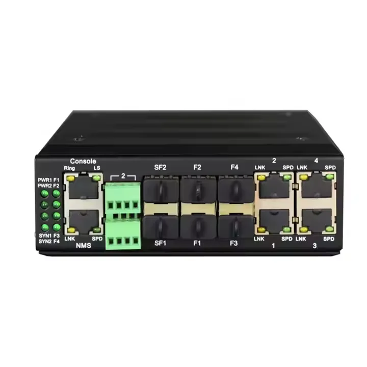Industrial Rail Converged managed 4 100M RJ45 Ports  4 100M SFP to 2 * 1000M SFP Network Switch Ethernet Switch