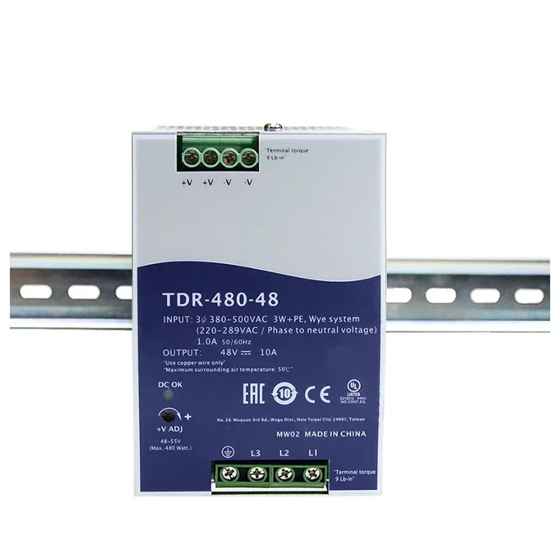 new Brand New TDR-480-48 PLC Controller with Original Technical Support Switching Power Supply for PLC Programming