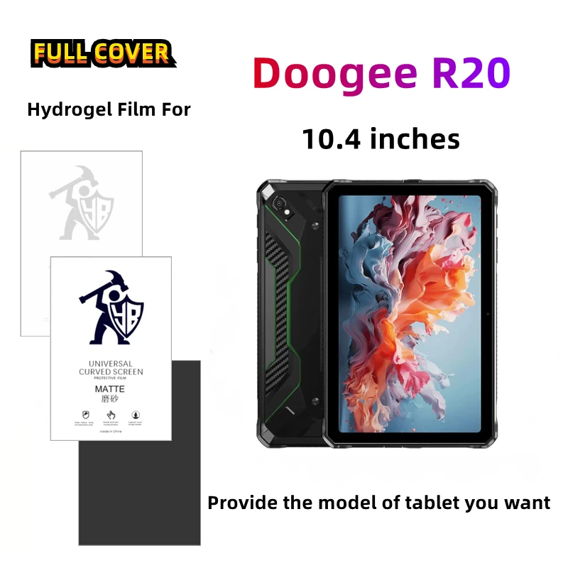 

2pcs Matte Tablets Screen Protector For Doogee R20 HD Hydrogel Film For Doogee R20 10.4 inches Anti Spy Protective Film