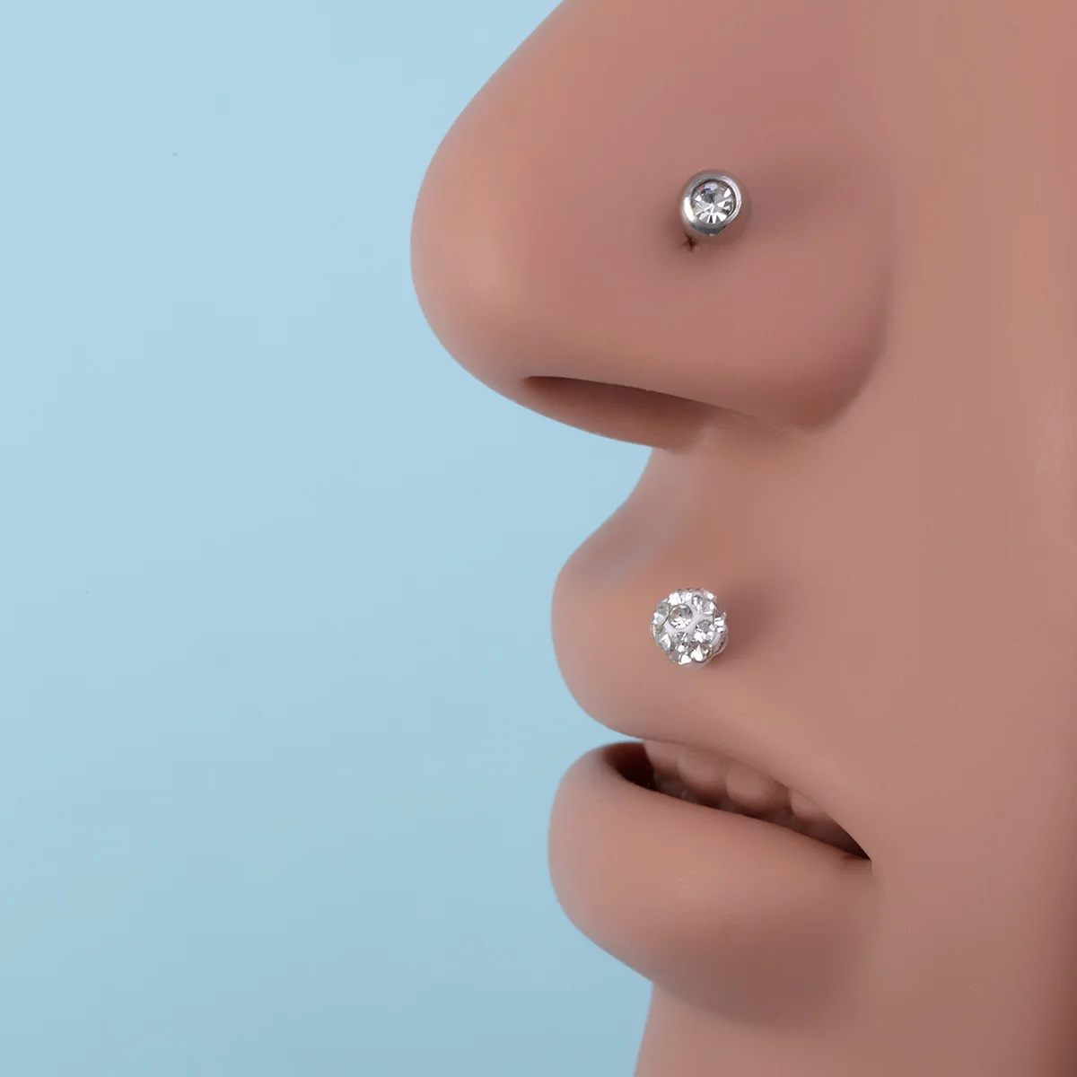 Nep Wenkbrauw Ring Nep Lip Labret Studs Vervangende Ballen Spike Sticker Niet-Piercing Neusringen Body Sieraden Nep Skin Piercing