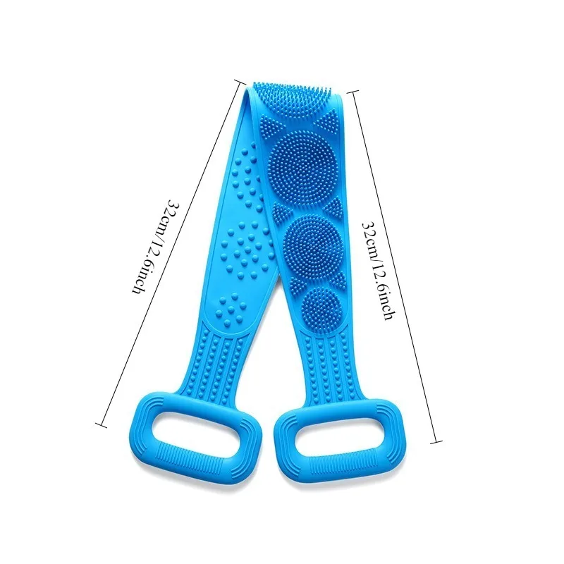 Body Sponge Silicone Brushes Bath Towels Scrubber Rubbing Back Peeling Massage Shower Belt Extended Skin Clean Brushes