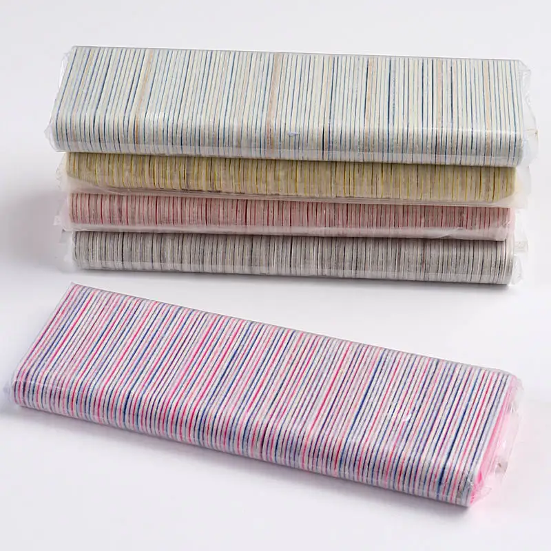 100pcs Double Side Nail Files Mini Wood Sanding Buffer Block Set For Gel Polish Manicure Pedicure Salon Nail Art Tools image 3