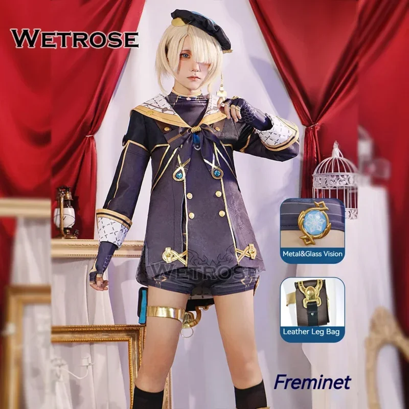 Halloween Wig Shoes Halloween In Stock Freminet Cosplay Costume Genshin Impact Fremine in Stock