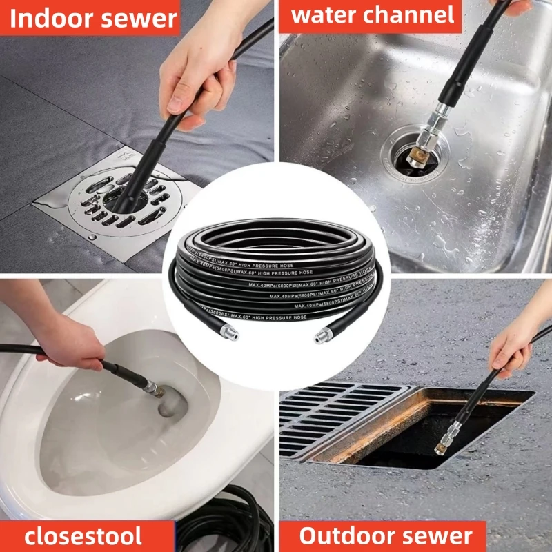 Imagem -06 - Kit de Limpeza de Tubos Karcher Limpeza de Esgoto Bocal Rotativo Botão Nariz Npt K2k3k4k5k6k7 2m35m