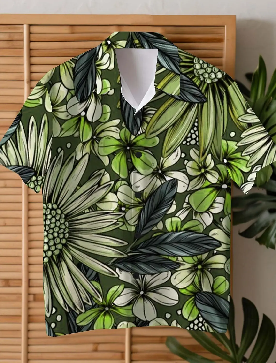 Floral Hawaiian Shirts Men's Shirt Daily Wear Going out Weekend Summer Cuban Collar Short Sleeves 4-Way Stretch Fabric Shirt