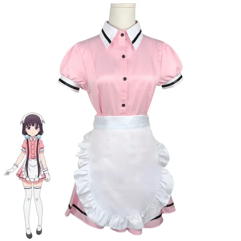 Anime mistura · s sakuranomiya maika kanzaki hideri hoshikawa mafuyu hinata koa amano miu cosplay traje bonito vestido de empregada terno vl;6