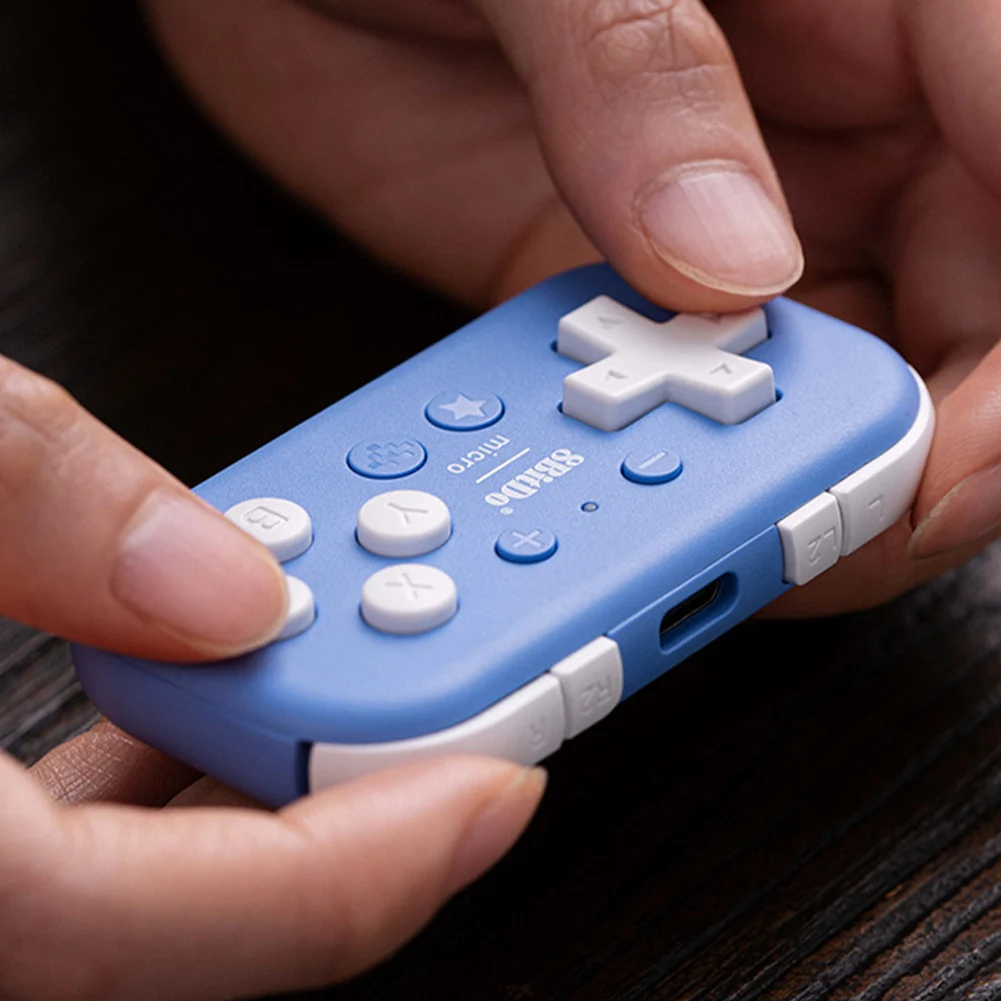 8Bitdo Micro Gamepad Bluetooth-compatible Mini Game Console Designed for 2D Games Handheld Console for Mac OS/Android/PC