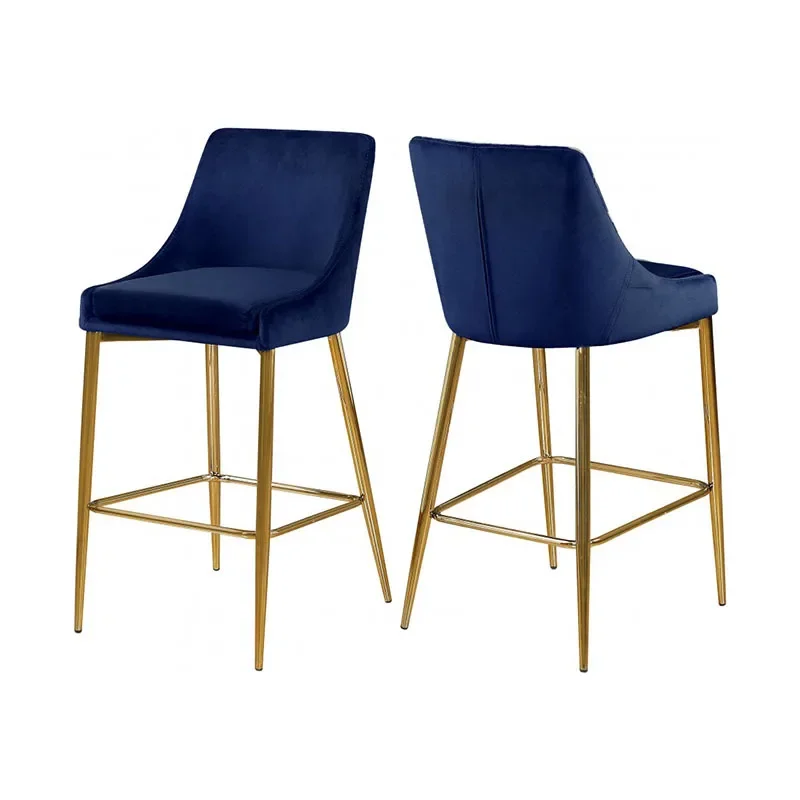 Fashion light luxury stainless steel gold-plated bar chair, jewelry store counter back chair, high bar chair SP-BS152 5 sheets
