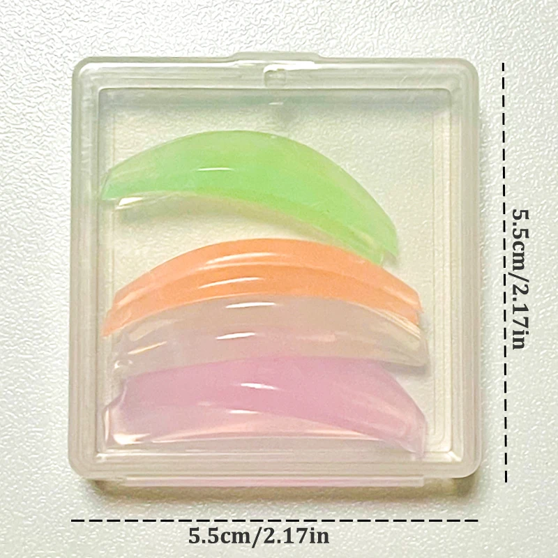 4 Paar Silikon Wimpern Dauerwelle Pad Lifting Wimpern Stangen Schild l verzogene Wimpern Locken wickler Zubehör Applikator Make-up-Werkzeuge