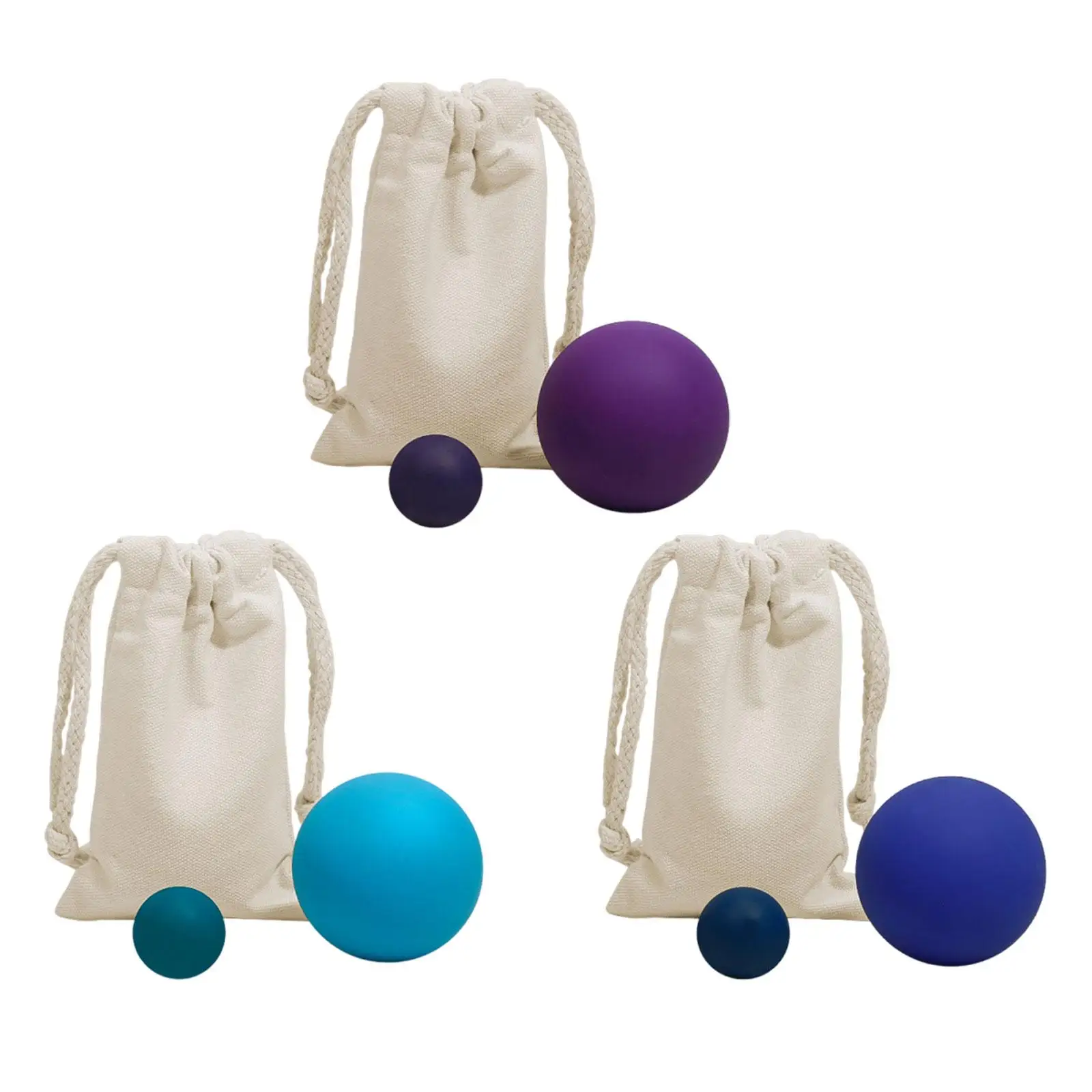 2 Pieces Massage Balls Fasciitis Balls Equipment Portable Back Massage with Storage Bag Yoga Balls for Gym Sports Body