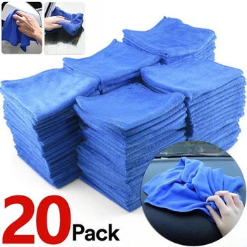 20/10pcs Car cleaning and washing square towel Super absorbent and non-shedding towel Ultra-fine Fiber multi-function towel