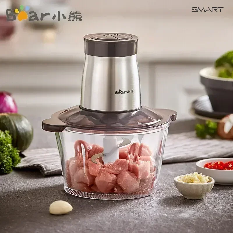 New Electric Meat Grinder Household Small Stainless Steel Automatic Multifunc for Cooking Meat Filling