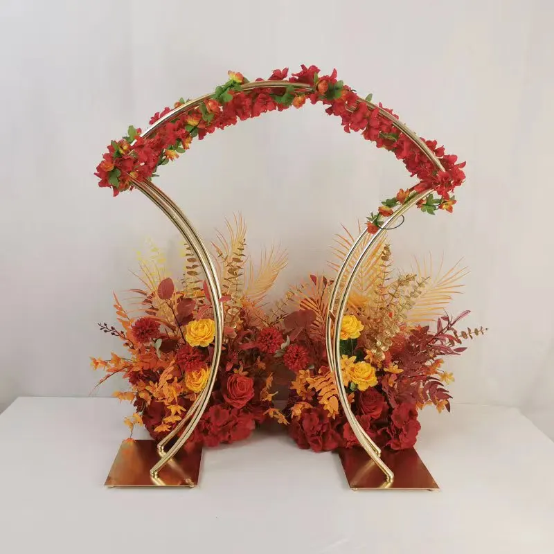 Wedding Centerpieces & Table Decorations Gold Arch Backdrop Stand Flower Stand Wedding Decoration For Event Party Decor