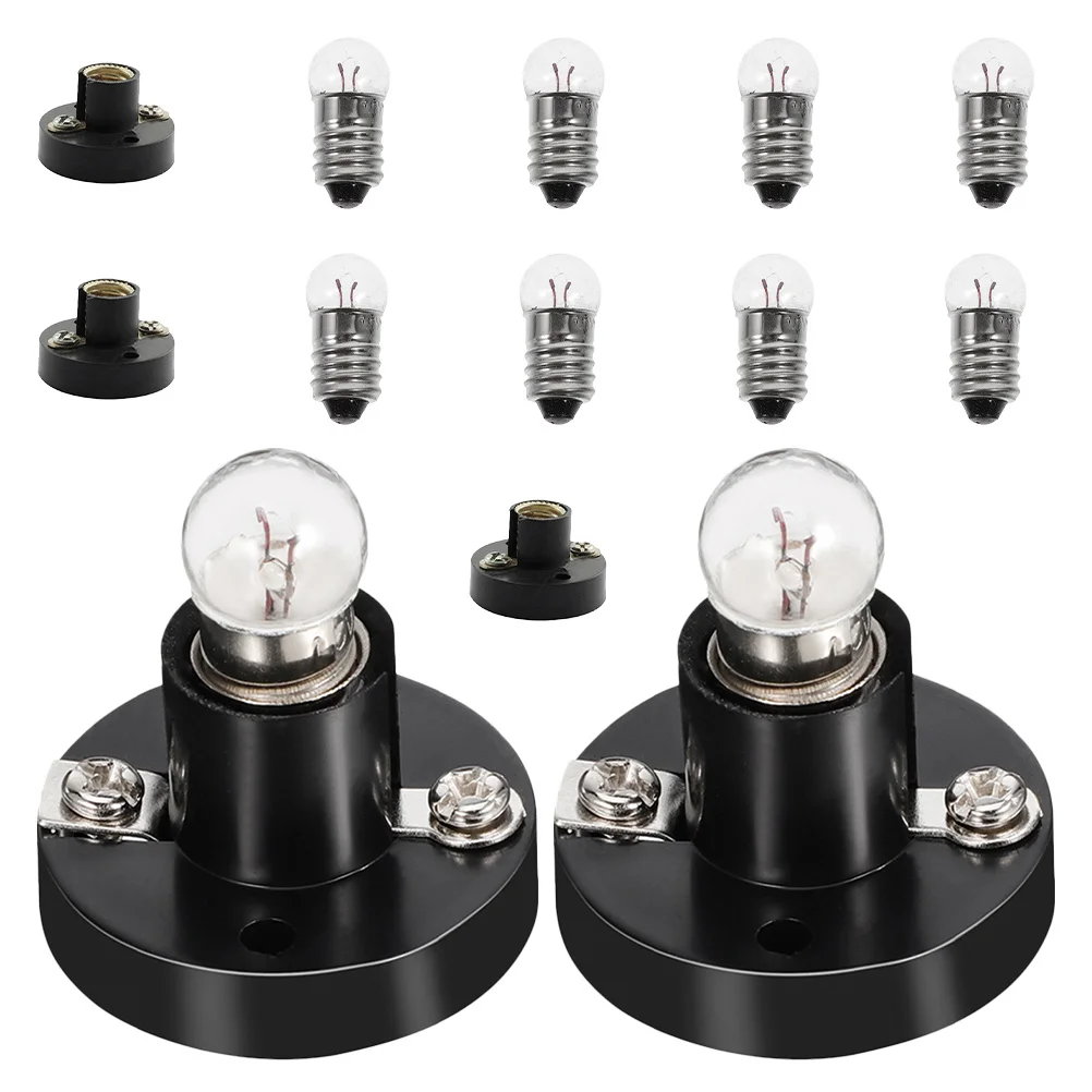 

15Pcs Teaching Experiment Lamp Holder Miniature Bulb Base Flat Screw Type for Physics Electrical Experiments Student DIY Kits