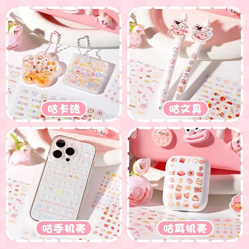 24Pcs Per Pack DIY Scrapbook Supplies, Kawaii Journaling Collage Sticker Book, Aesthetic Cute Diary Decor Decals
