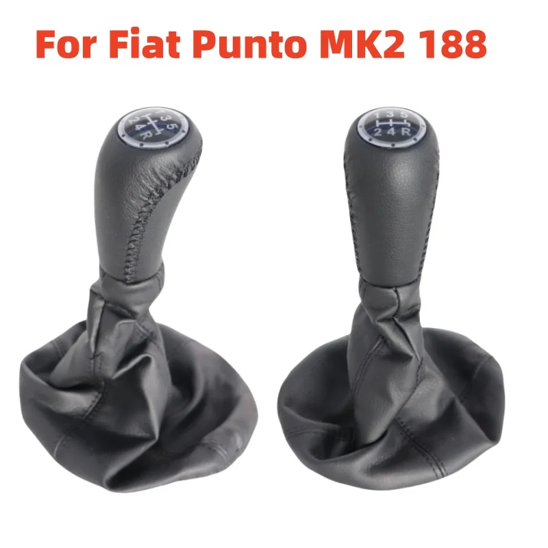 5 Speed Manual Transmission For FIAT PUNTO 188 MK2 Car Styling Accessories Gear Shift Knob Leather Boot Collar Case Gearbox