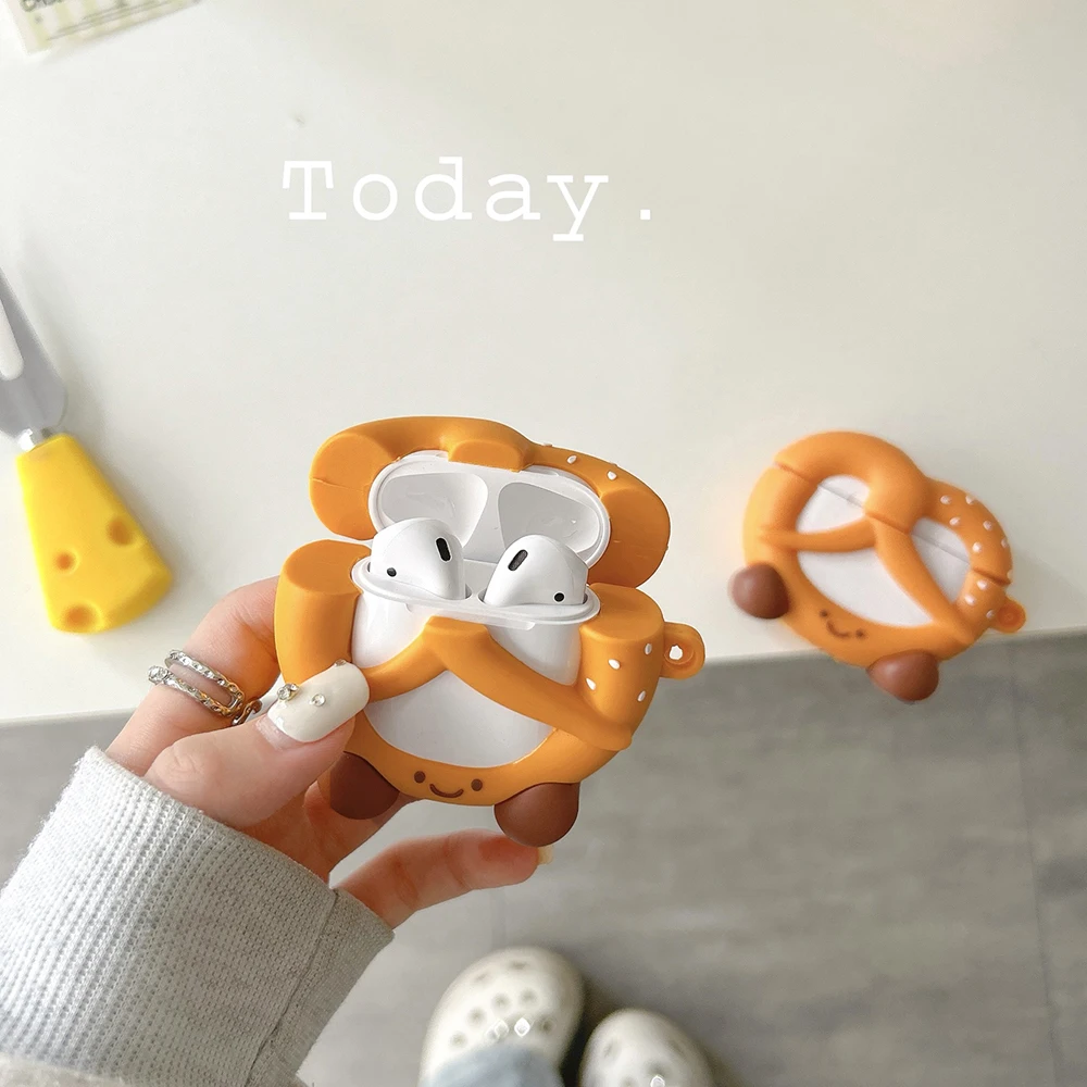 

3D Chocolate Cookies Bread Cover for AirPods 4 2025 Cartoon Cute Earphone Case for AirPods Pro 3 Cover Soft Cover for AirPods 3