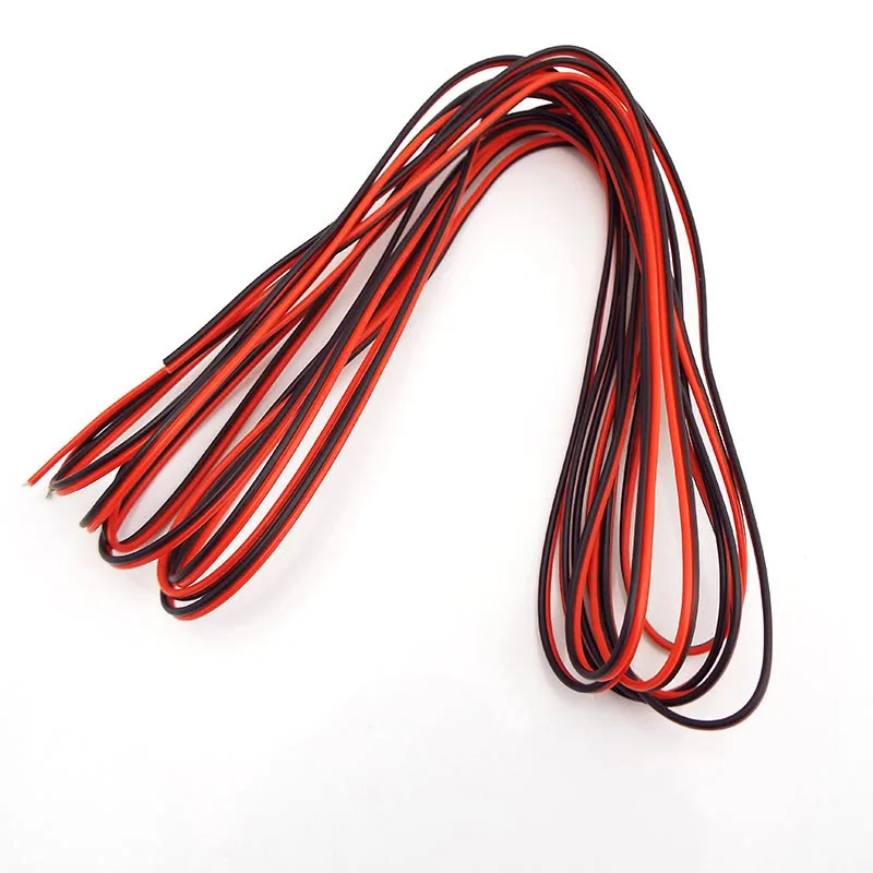 22awg Wire 2pin Tinned Copper Insulated PVC Wired Wire power  supply Cable For CCTV LED Strip Lighting connector E1