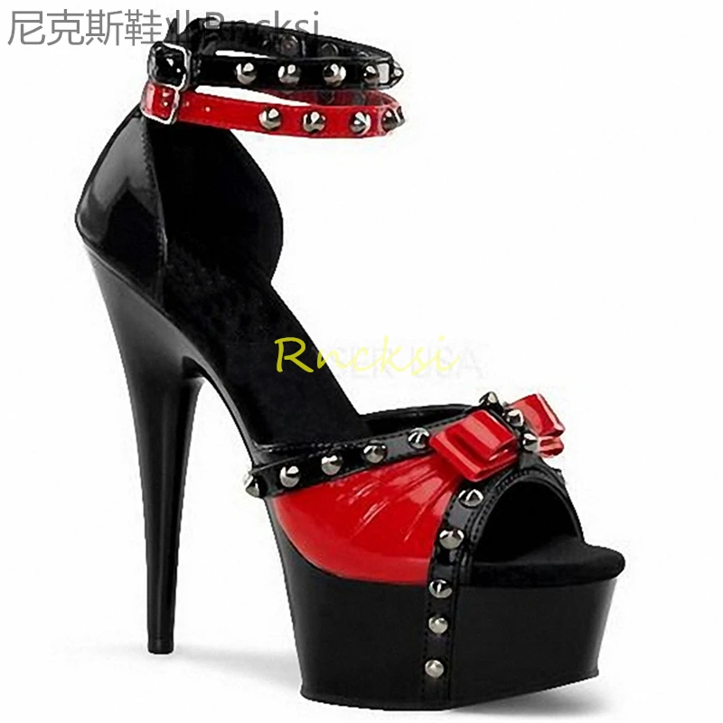 15cm High-heeled stiletto waterproof platform catwalk stage show women's shoes dress shoes sandals