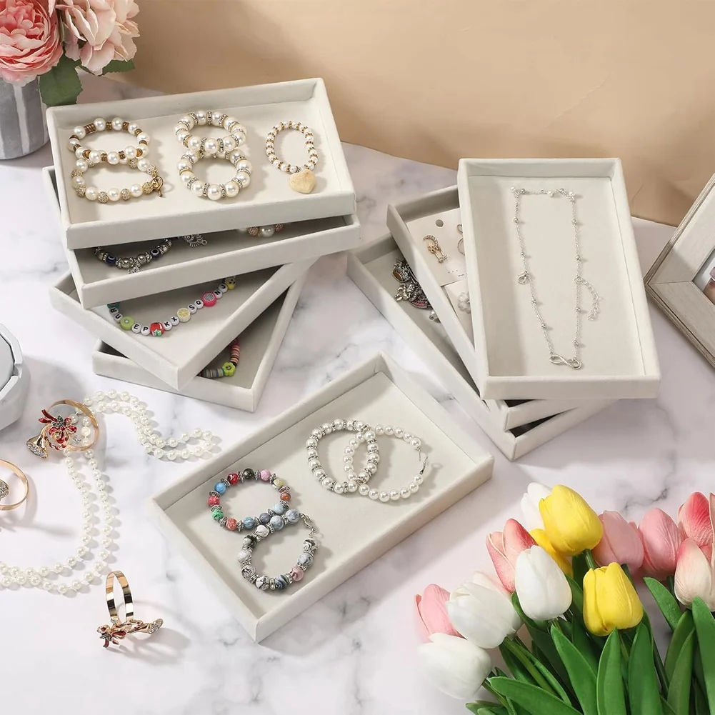 

Popular_8 Pcs Small Jewelry Tray Stackable Jewelry Drawers Organizer Trays