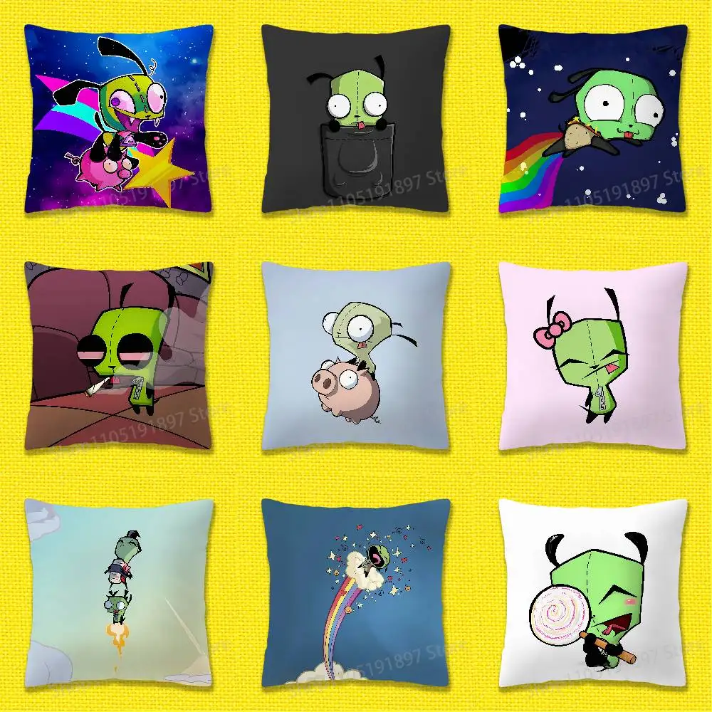 

I-Invader Zim Gir Throw Pillow Case For 45x45cm 40x40cm 55x55cm 50x50cm 30x30cm Square Car Pillowcase Shell