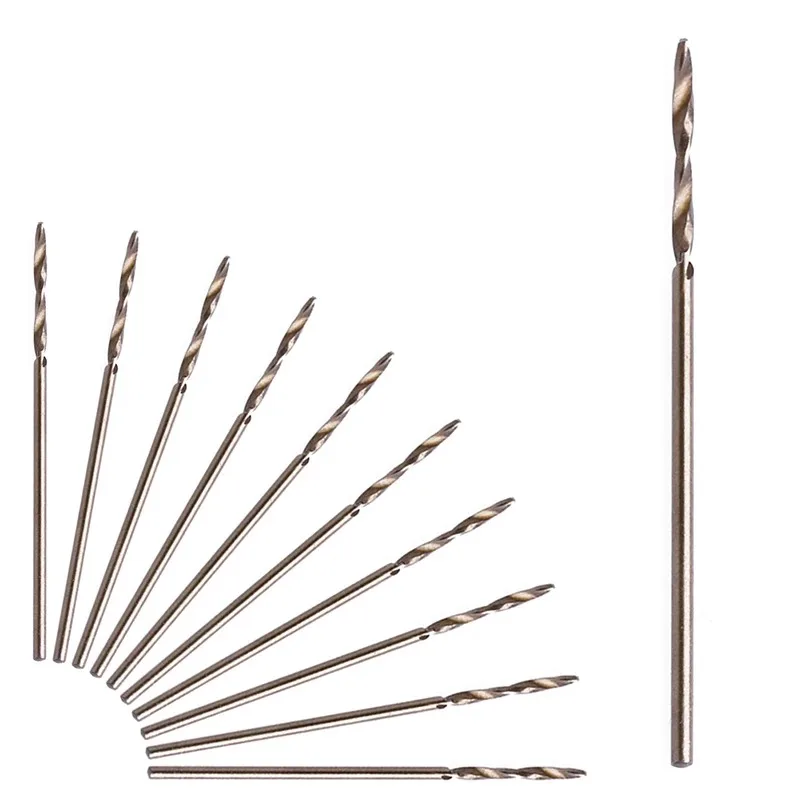 

【2026】New 10Pcs 1mm M35 Triangle Shank HSS-Co Cobalt Twist Drill Spiral Drill Bit Set