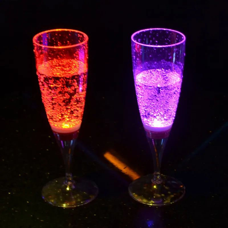 6/12/24 LED Colored Glass Luminous Wine Glasses Suitable For Halloween Parties Night Light Weddings Dinners Parties Lighting