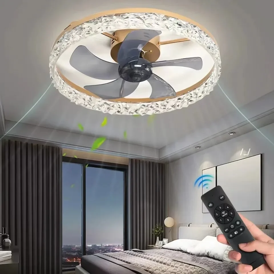 New Nordic Bedroom Ceiling Fan Lights Living Room Led   Shaking Head Ceiling Fan Room Decoration Electric Fan Lightin