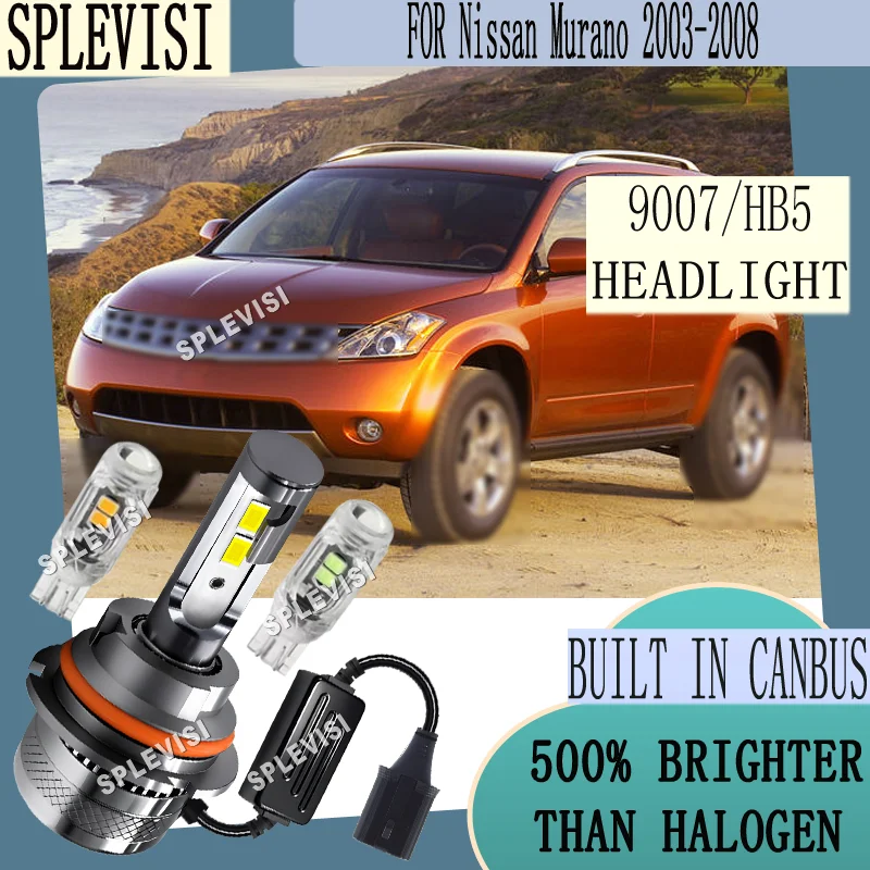 

Built-in CANBUS Shakeproof and Long lasting up to 60,000 Hours Led Headlight For Nissan Murano 2003 2004 2005 2006 2007 2008