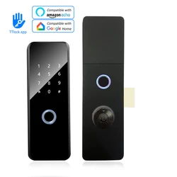 House Security Ttlock App Smart Bluetooth Double-sided Fingerprint Digital Combination Lock For Gate Steel Door