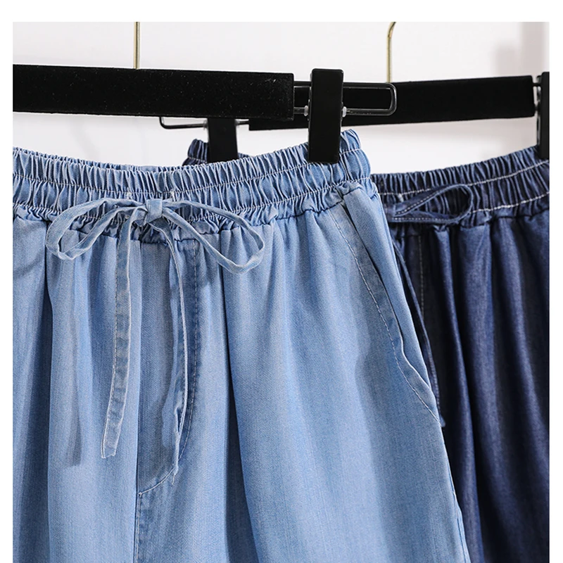 Zomer losse plus size shorts vrouw kleding casual wijde pijpen bermuda denim shorts vrouwen kant up jean baggy korte broek oversize