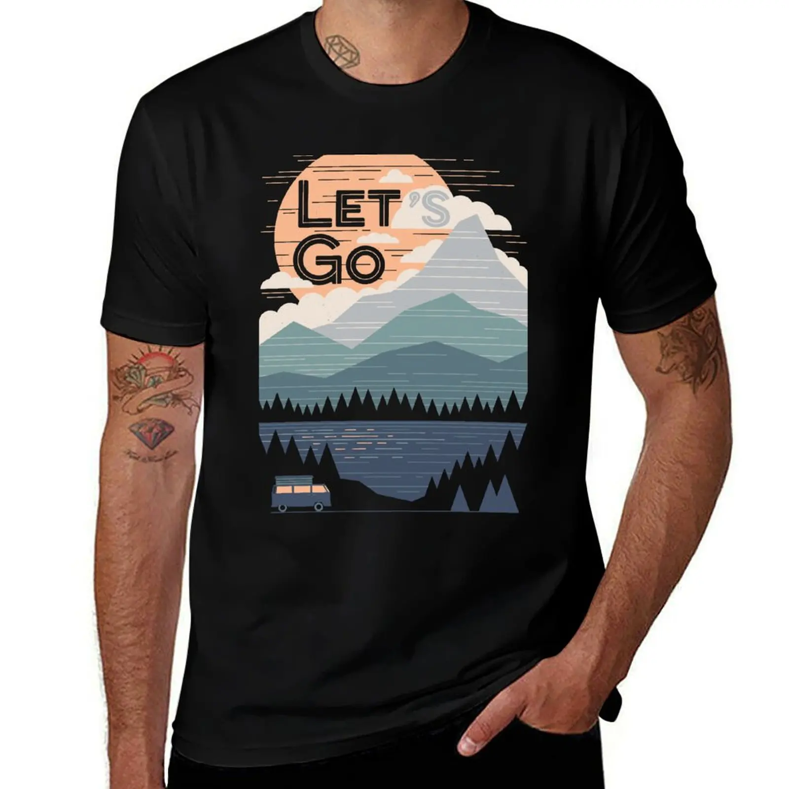 

Let's Go T-Shirt graphic t shirt vintage basketball graphic tees luxury designer T-shirts man t shirt men 100℅ cotton