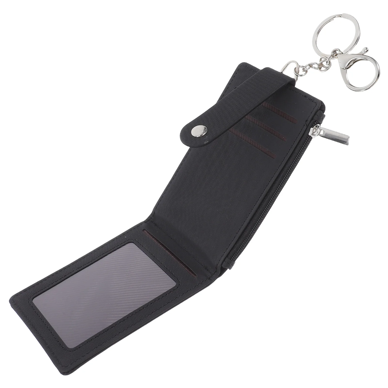 

PU Card Holder Keychain Wallet Waterproof Business Work Id Badge Card Case Bus Pass Organizer Key Chain with Wallet