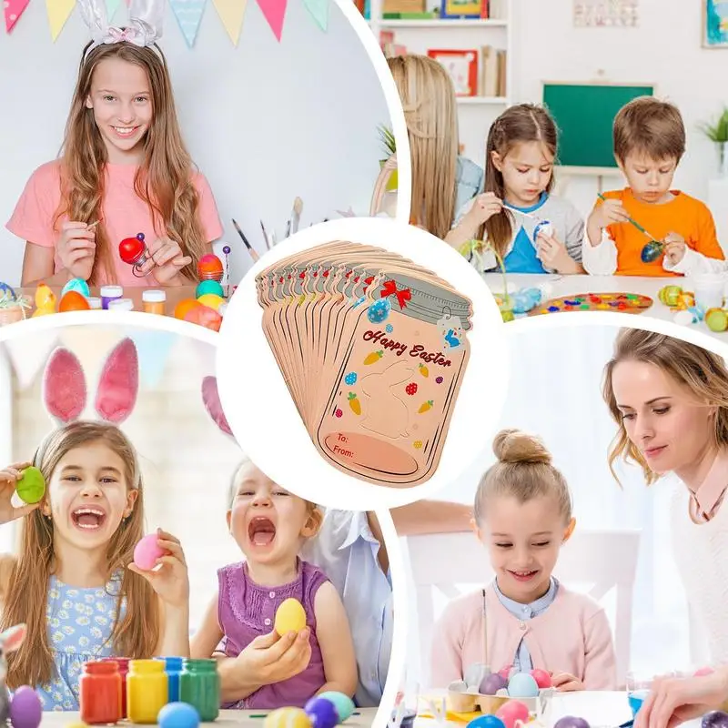 Happy Easter Card 24 Pack Funny Easter Cards Happy Easter Cards Kit Easter Eggs Note Card Colorful Easter Postcards For