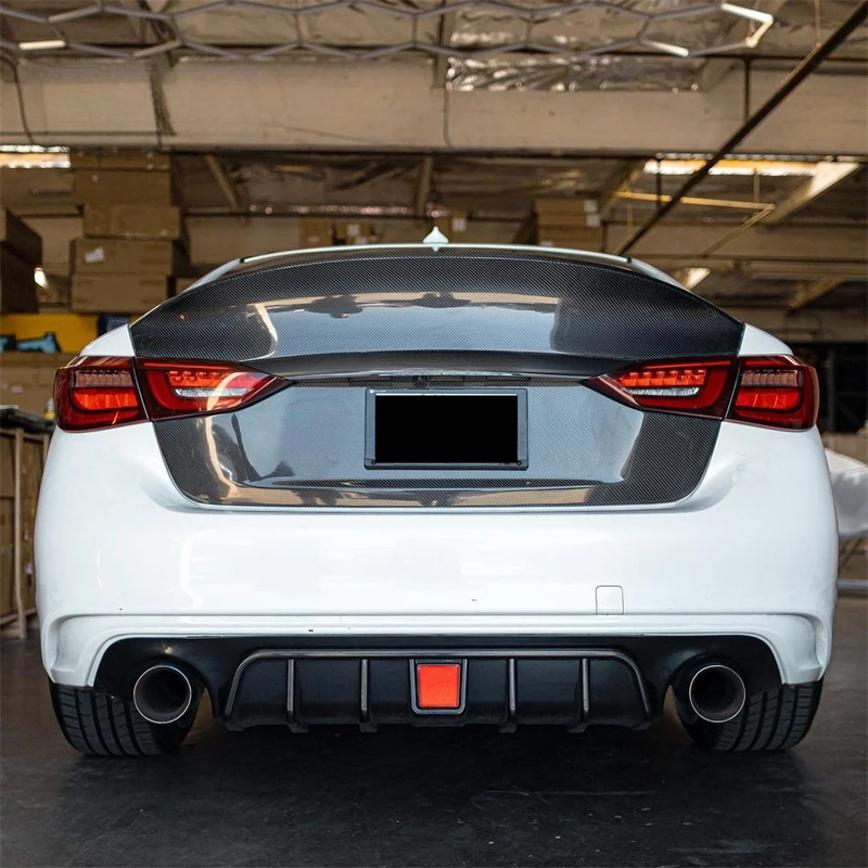 

Cheben High-Quality Carbon Fiber Trunk Lid V1 Style, Fit for Q50/Q50L/Q50S Rear Trunk Upgrade & Modification